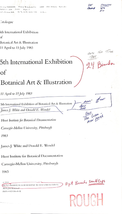 <p>Second galley proof for title page of 5th International catalogue.</p>