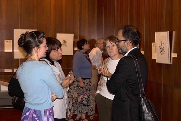 <p>Attendees at the opening reception for <em>Dangerous Beauty: Thorns, Spines and Prickles</em>, 18 September 2014, photograph by Frank A. Reynolds, reproduced by permission of the photographer.</p>