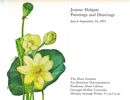 <p>Promotional poster for <em>Jeanne Holgate: Paintings and Drawings</em> (1973)</p>