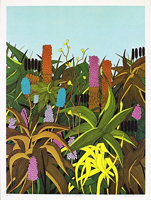 <p>5. Puerto Rican garden, color serigraphy by Arcadia Olenska-Petryshyn, 7 5/8 × 10 1/8"</p>